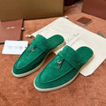 Loro Piana Open Walk - Green Suede