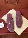 Loro Piana Open Walk Mule - Purple Suede